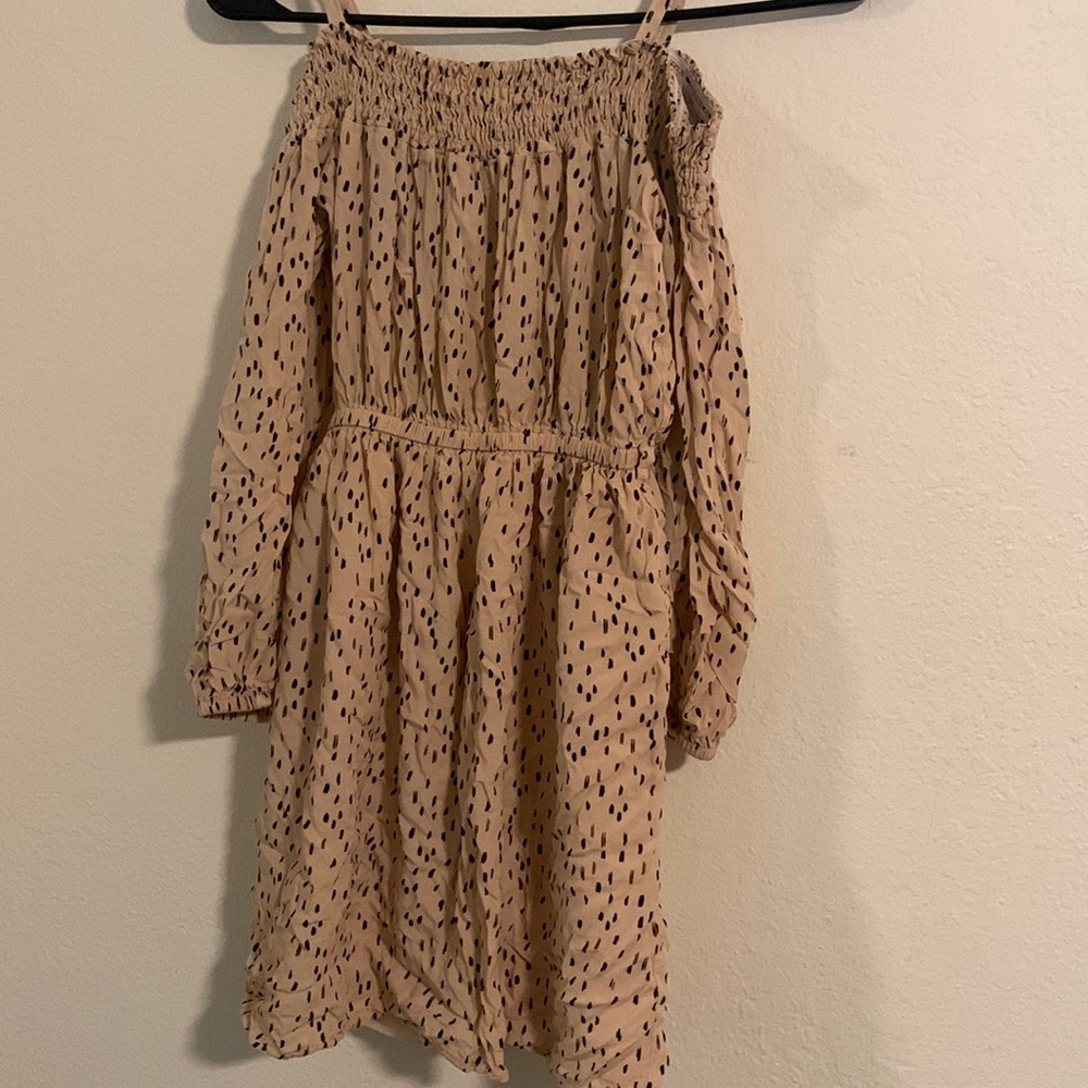 Beige printed dress